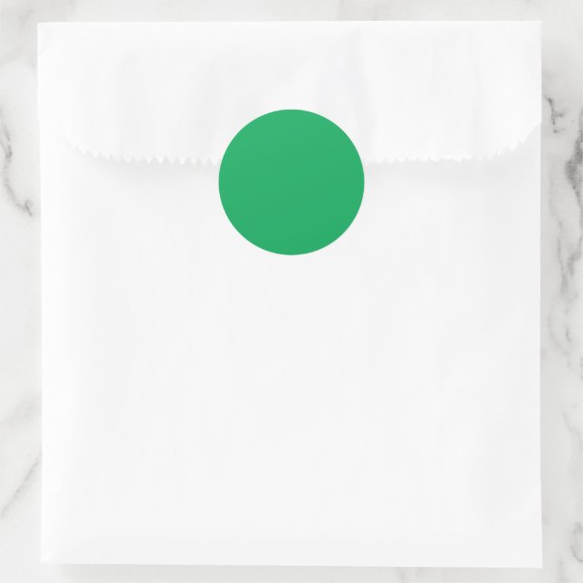 Adesivo Redondo Fundo Verde Sólido (Bolsa)