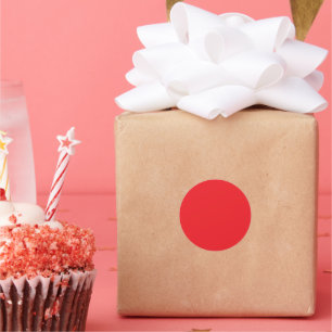 Adesivo Redondo Fundo vermelho sólido