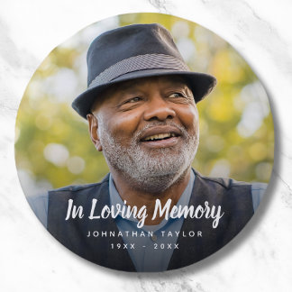Adesivo Redondo Funeral Personalizada do tributo Memorial Personal