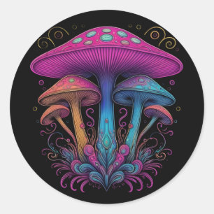 Adesivo Redondo Fungi do rico