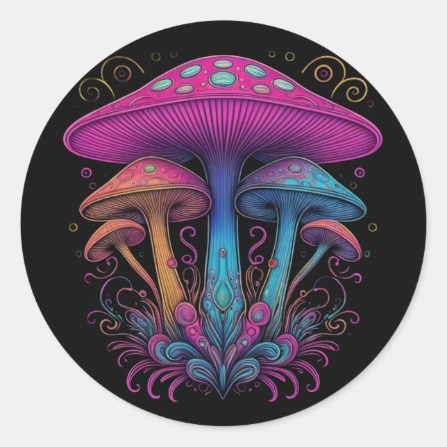 Adesivo Redondo Fungi do rico (Frente)
