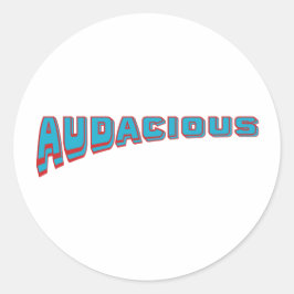 Adesivo Redondo Funky Blue/Red Vocabulary-Audacious Retro Style