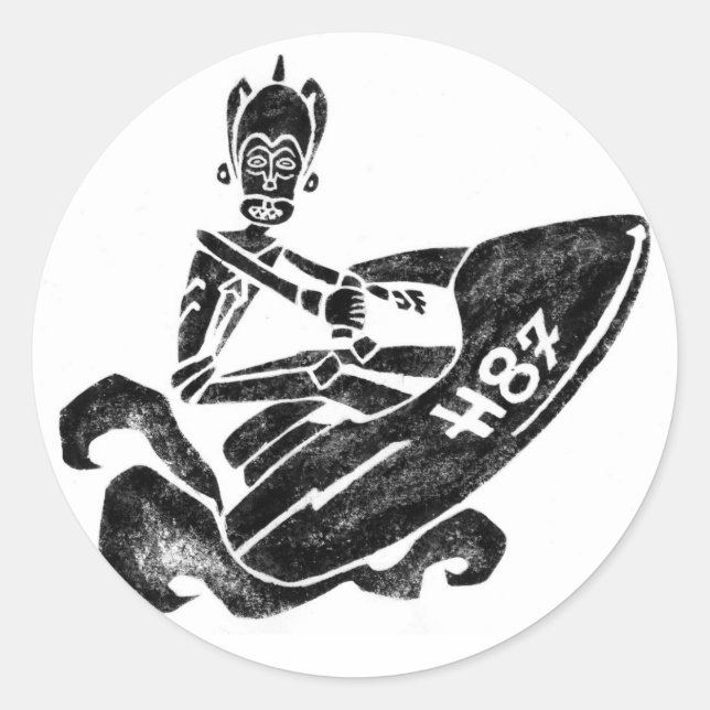 Adesivo Redondo Funky Sea-Doo (Frente)