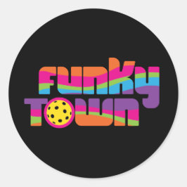 Adesivo Redondo Funky Town