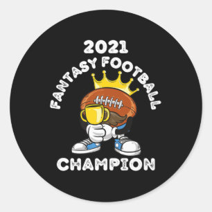 ADESIVO REDONDO FUNNY 2021 FANTASY FOTBALL CHAMPION FANTASY LEAGU
