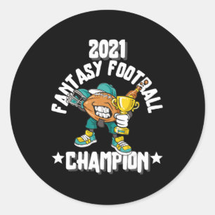 ADESIVO REDONDO FUNNY 2021 FANTASY FOTBALL CHAMPION FANTASY LEAGU