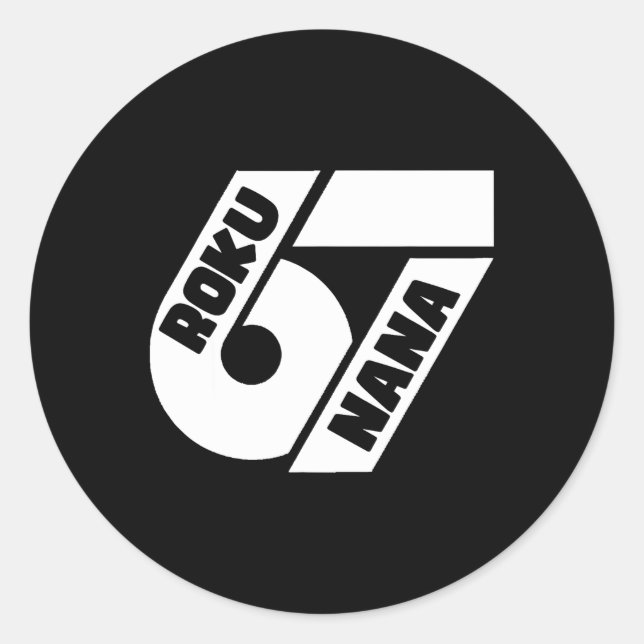 Adesivo Redondo Funny 67 Japanese Meme Roku Nana Graphic Design  (Frente)