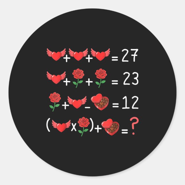 Adesivo Redondo Funny 67 Math Teacher Valentine Math Teacher Women (Frente)