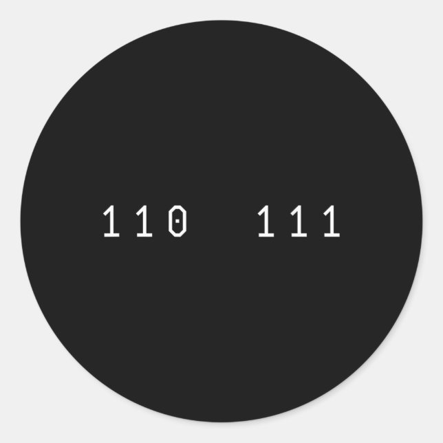 Adesivo Redondo Funny 67 Meme Binary Code Computer Science Nerd Sl (Frente)