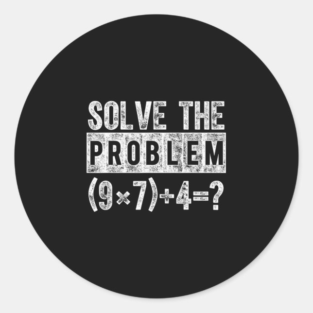 Adesivo Redondo Funny 67 Meme Pemdas Elementary Math Teacher Brain (Frente)