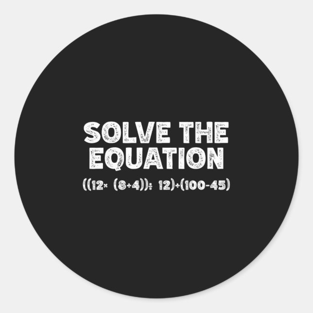Adesivo Redondo Funny 67 Meme Pemdas Elementary Math Teacher Brain (Frente)
