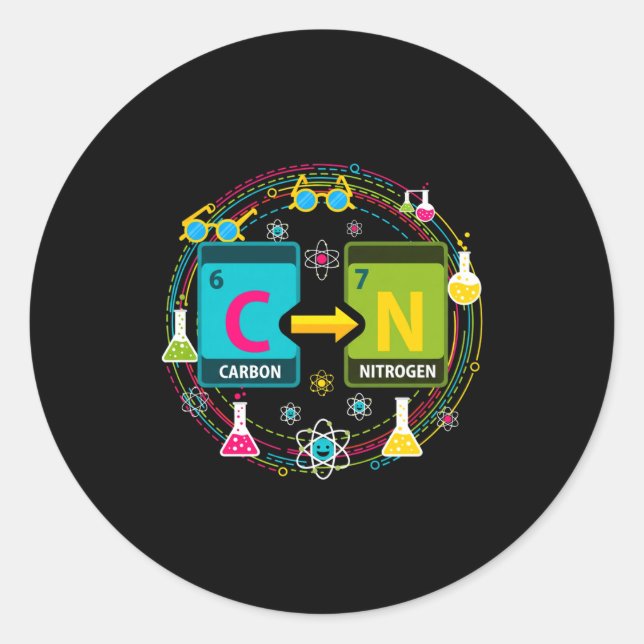 Adesivo Redondo Funny 67 Meme Science Chemistry Teacher Periodic T (Frente)