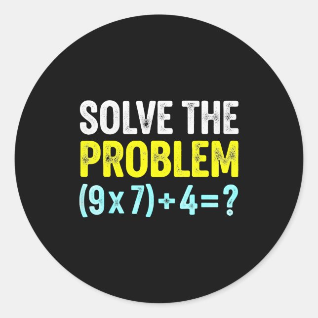 Adesivo Redondo Funny 67 Meme Six Seven Math Teacher Brain-rot Jok (Frente)