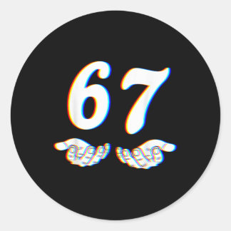 Adesivo Redondo Funny 67 Six Seven Meme Couple Matching Halloween