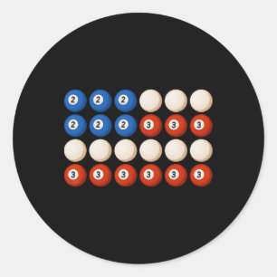 Adesivo Redondo Funny 8 bolas dos Estados Unidos Bandeira Retro Pi
