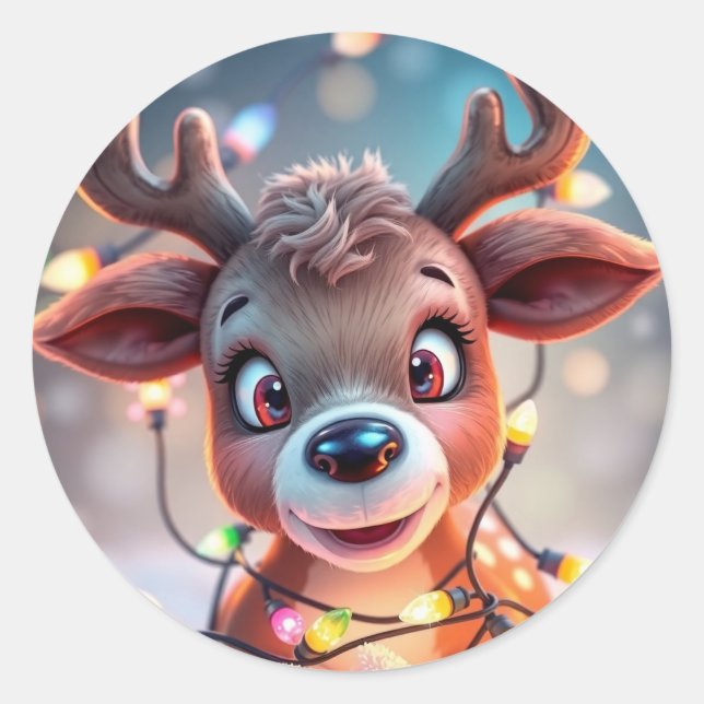 Adesivo Redondo Funny animal art – perfect gift for animal lovers  (Frente)