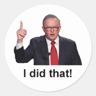 Adesivo Redondo Funny Anthony Albanese Eu Fiz Isso Decal Sticker