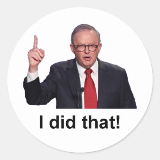 Adesivo Redondo Funny Anthony Albanese Eu Fiz Isso Decal Sticker
