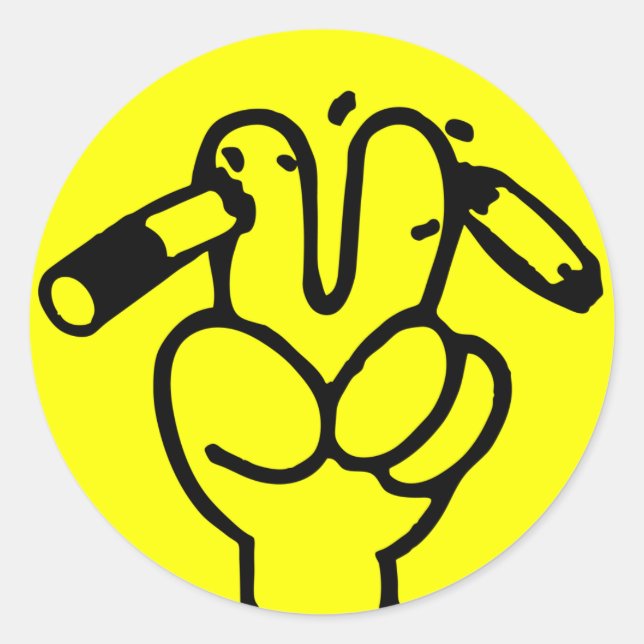 Adesivo Redondo Funny Anti Smoking ⚠ Sinal Tailandês ⚠ (Frente)