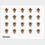 Adesivo Redondo Funny Baby Face 1st Rodeo Western Theme<br><div class="desc">Funny Baby Face 1st Rodeo Western Theme Birthday Cake/cupcake toppers. Use these stickers with a toothpick to put on cupcakes or cakes. This will make your party truly unique!</div>