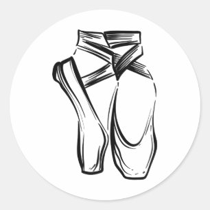Adesivo Redondo Funny Ballerina Gift Girls Legal Dancer Balé Poin