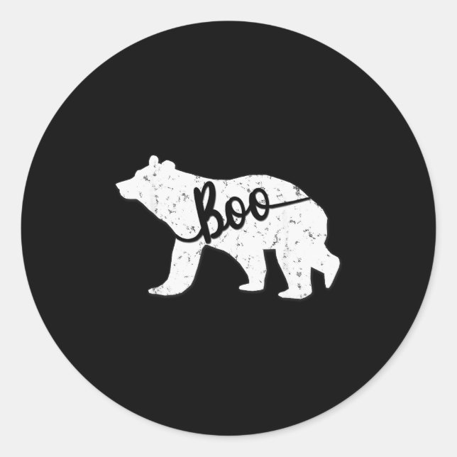 Adesivo Redondo Funny Boo Bear Nickname Matching Shirt  (Frente)