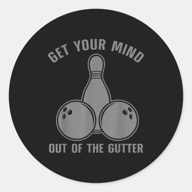 Adesivo Redondo Funny Bowling Design For Men Women Kids Bowling Lo (Frente)