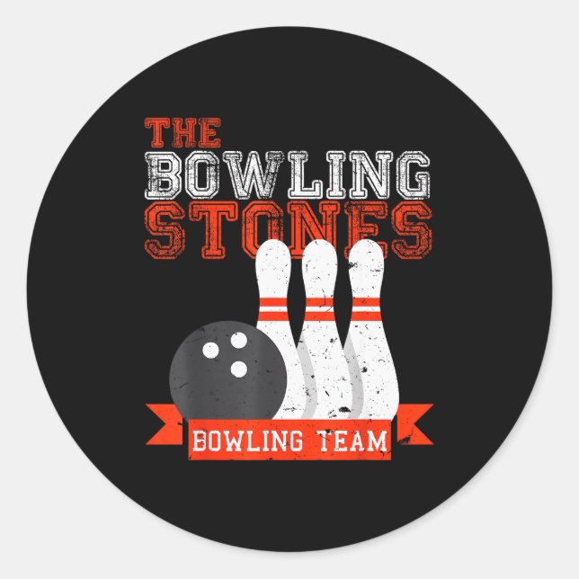 Adesivo Redondo Funny Bowling Stones - Bowl Srts Team  (Frente)