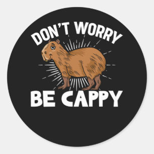 Adesivo Redondo Funny Capybara Owner Capybara Pet