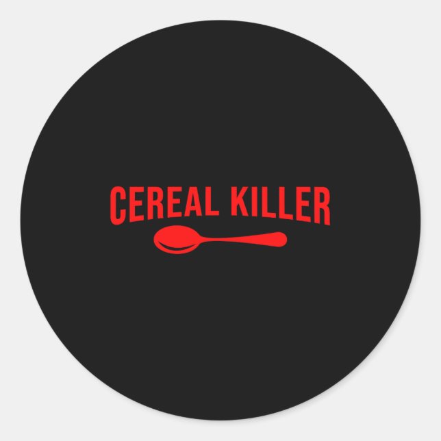 Adesivo Redondo Funny Cereal Killer - Breakfast  (Frente)