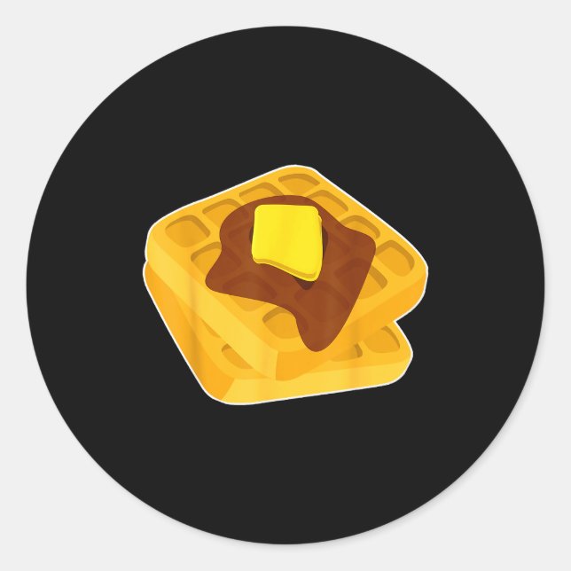 Adesivo Redondo Funny Chicken &amp; Waffles Matching Halloween Cos (Frente)