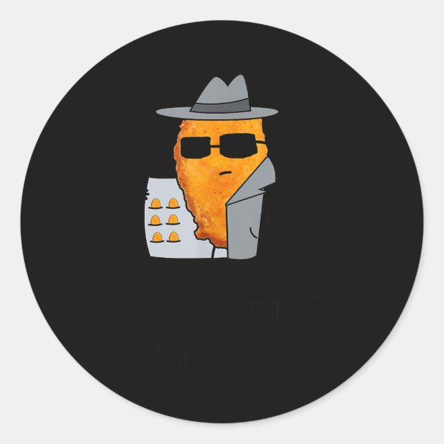 Adesivo Redondo Funny Chicken Nuggets - Nugs Not Drugs  (Frente)