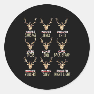 Adesivo Redondo Funny Christmas Deer Hunting Hunters All Of Santa'