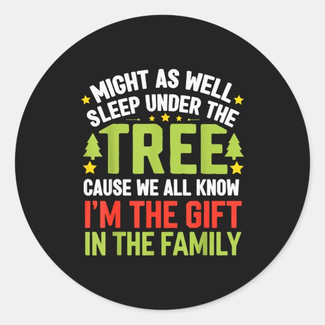 Adesivo Redondo Funny Christmas Kids Mens Christmas Pajamas Women  (Frente)