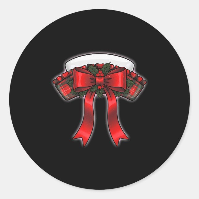 Adesivo Redondo Funny Christmas Nurse Nursing Cap Women Girls  (Frente)