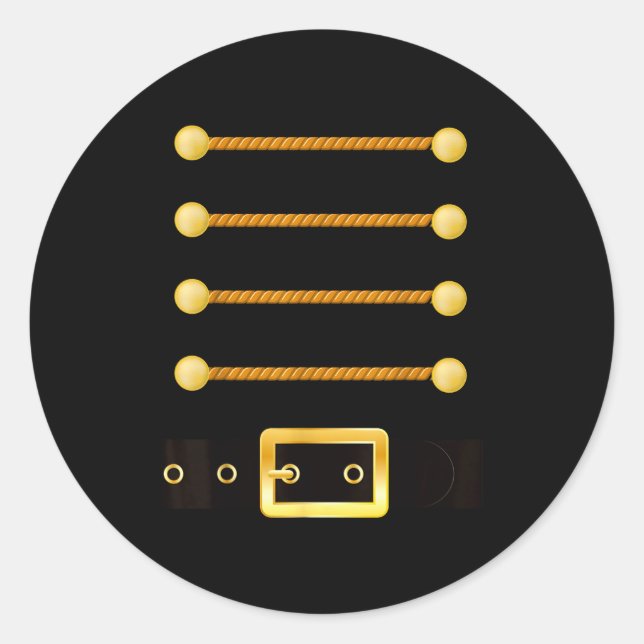 Adesivo Redondo Funny Christmas With Nutcracker Costume  (Frente)