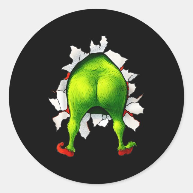 Adesivo Redondo Funny Christmas Xmas Character Matching Family Par (Frente)