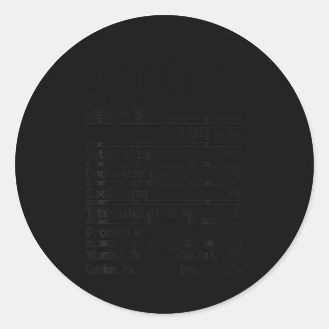 Adesivo Redondo Funny Corn Nutrition Thanksgiving Costume  (Frente)