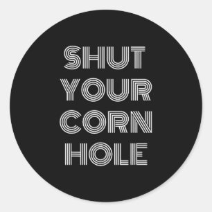 Adesivo Redondo Funny Cornhole Design Cornhole Lover