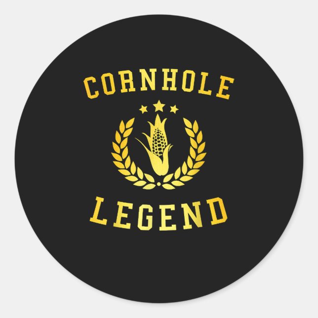 Adesivo Redondo Funny Cornhole Team Cornhole Acessórios (Frente)