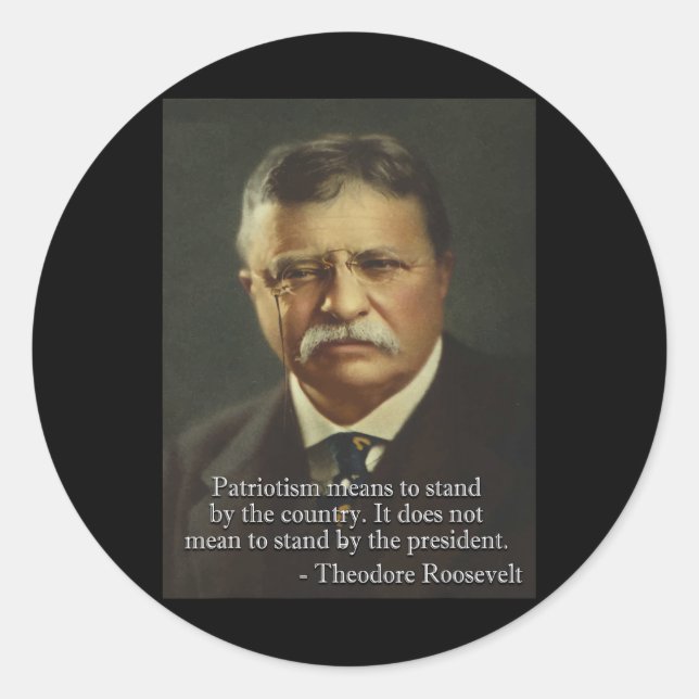 Adesivo Redondo Funny Dank Meme Designs Theodore ' Roosevelt Meme (Frente)