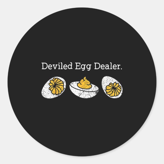 Adesivo Redondo Funny Deviled Egg Er Thanksgiving  (Frente)