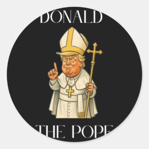 Adesivo Redondo Funny Donald Trump Pope