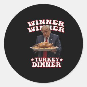 Adesivo Redondo Funny Donald Trump Vencedor da Turquia Janta Than