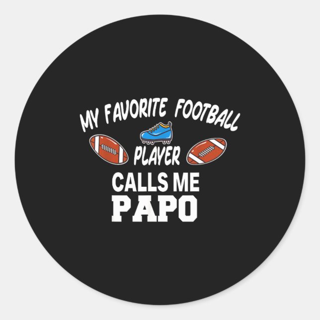 Adesivo Redondo Funny Football Dad Pride Pa Fan Srts Family  (Frente)