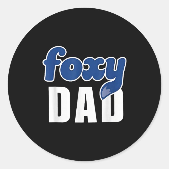 Adesivo Redondo Funny Foxy Dad  (Frente)