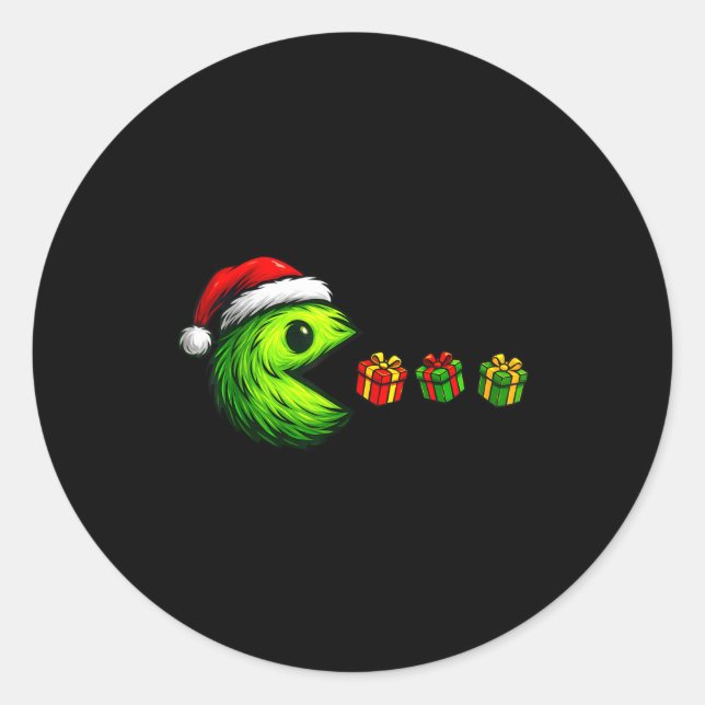 Adesivo Redondo Funny Game Costume Pjs Pajamas Christmas Xmas Men  (Frente)