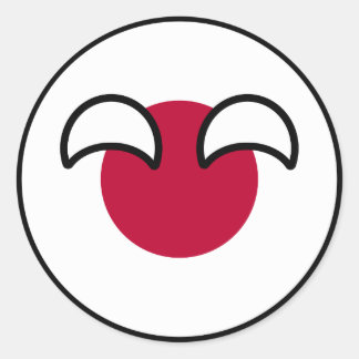 Adesivo Redondo Funny Geeky Japão Countryball Flag