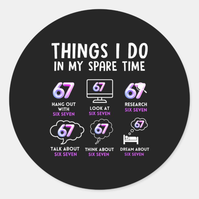 Adesivo Redondo Funny Gen Alpha Lover Trend Fan Modern Youth Humor (Frente)