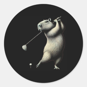 Adesivo Redondo Funny Golf Lover Tripulação Correspondendo Pai Mãe